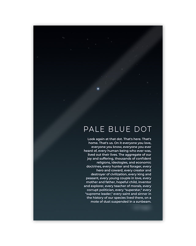 The Pale Blue Dot Poster Unframed, Inspirational Quote, Astronomy Print, Living Room Bedroom Office, Astronaut, Planet Wall Posters, Sky, Universe